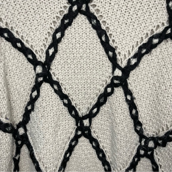 Cliche Womens Crewneck Long Sleeve Diamond Pullover Sweater Top Size Large - Picture 5 of 5